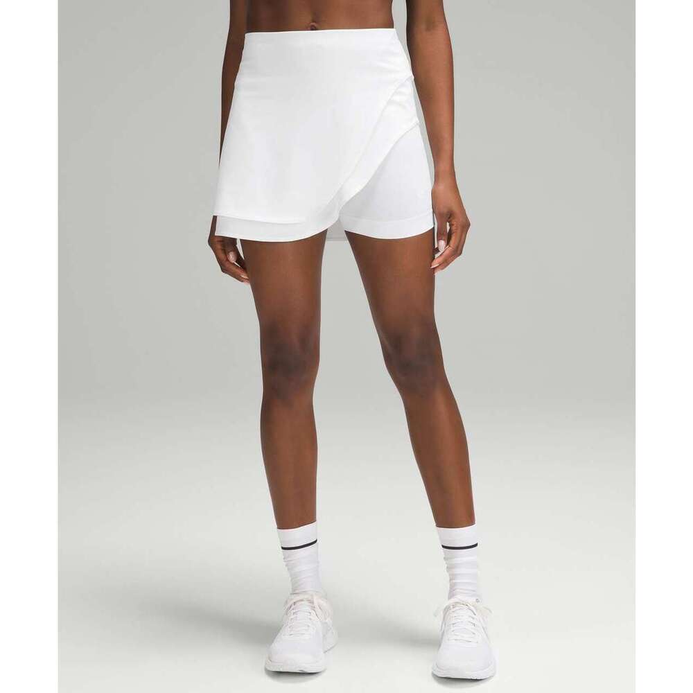 Lululemon Asymmetrical Layered High-Rise Tennis Skirt, White, Size 4
